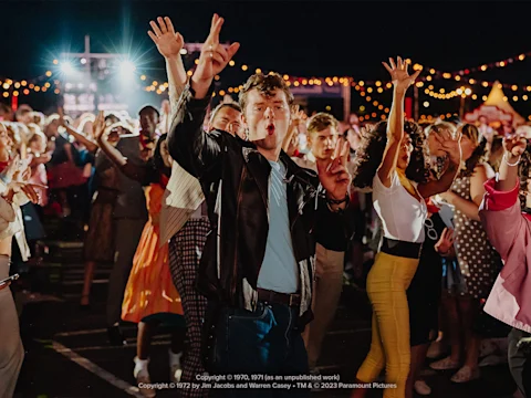 Production shot of Secret Cinema - Grease: The Live Experience in Birmingham.